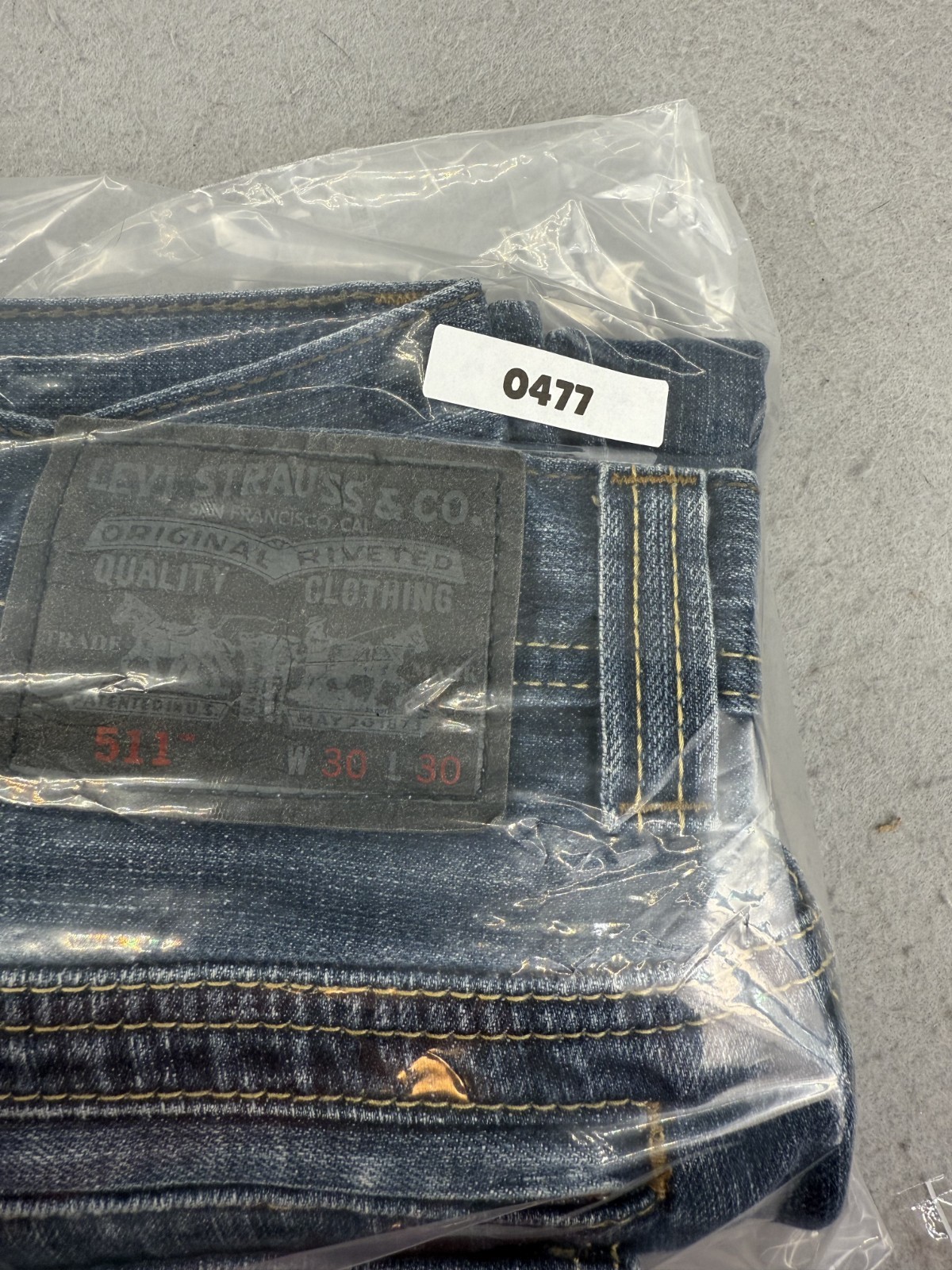 Vintage 2010 Levi’s 511 Skinny Jeans 30×30 Zipper Back Pocket Rare