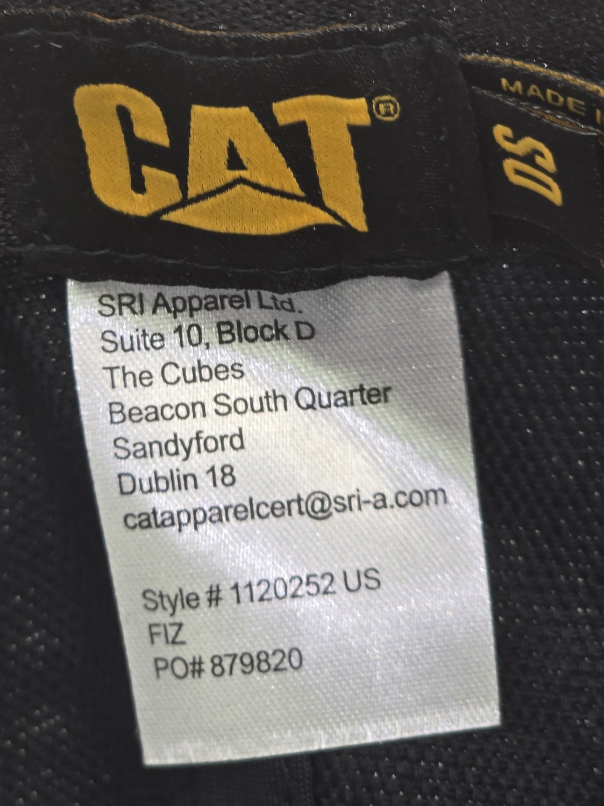 Caterpillar Flexfit Tech 110 One Ten Diamond Plate Hat/Cap Black- Genuine
