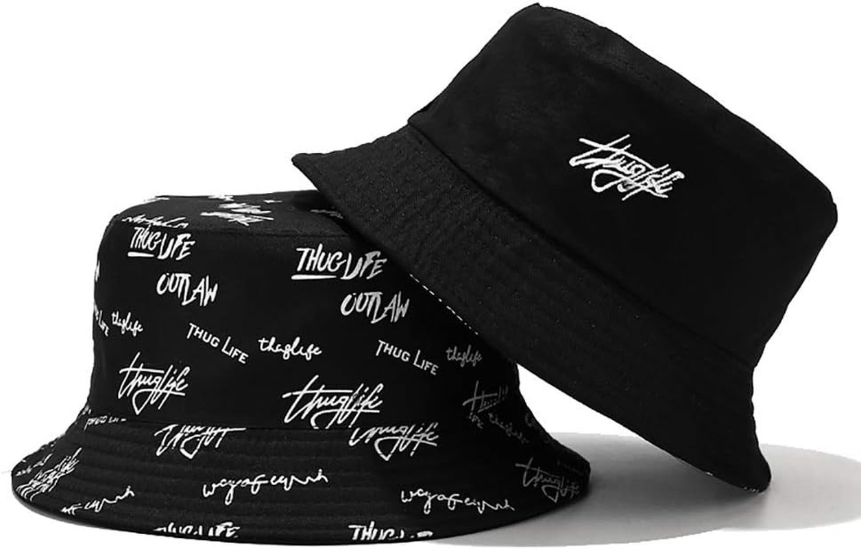 Unisex Bucket Hat Beach Sun Hat Aesthetic Fishing Hat for Men Women Teens, Rever