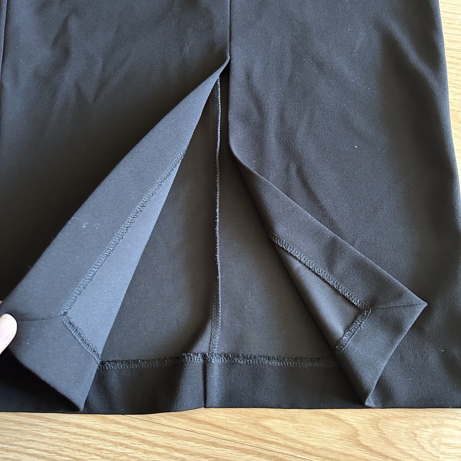 Solace London Black Halter Cross V-Neck Dress Size 4