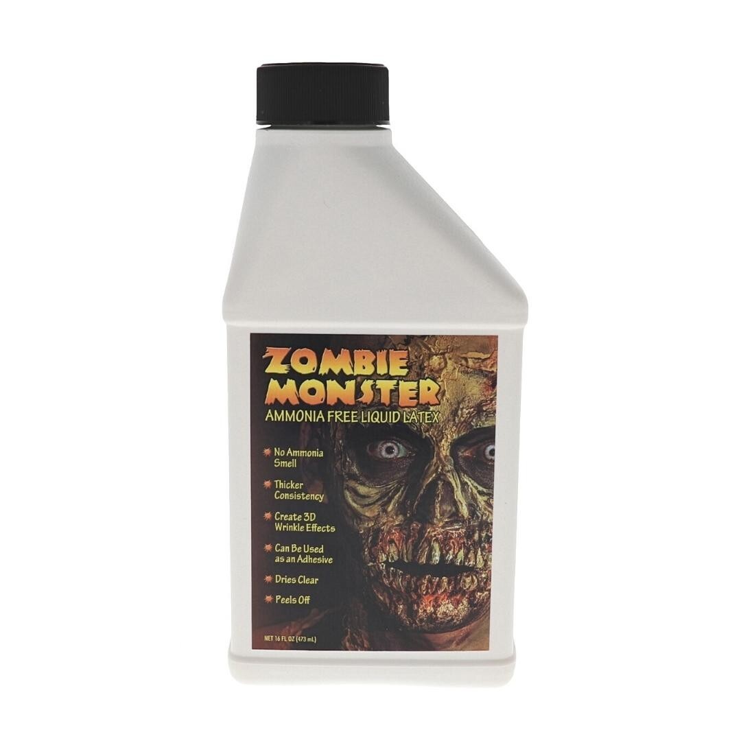 Zombie Liquid Latex – Ammonia Free No Odor, Dries CLEAR, Scary SFX, Monster FX