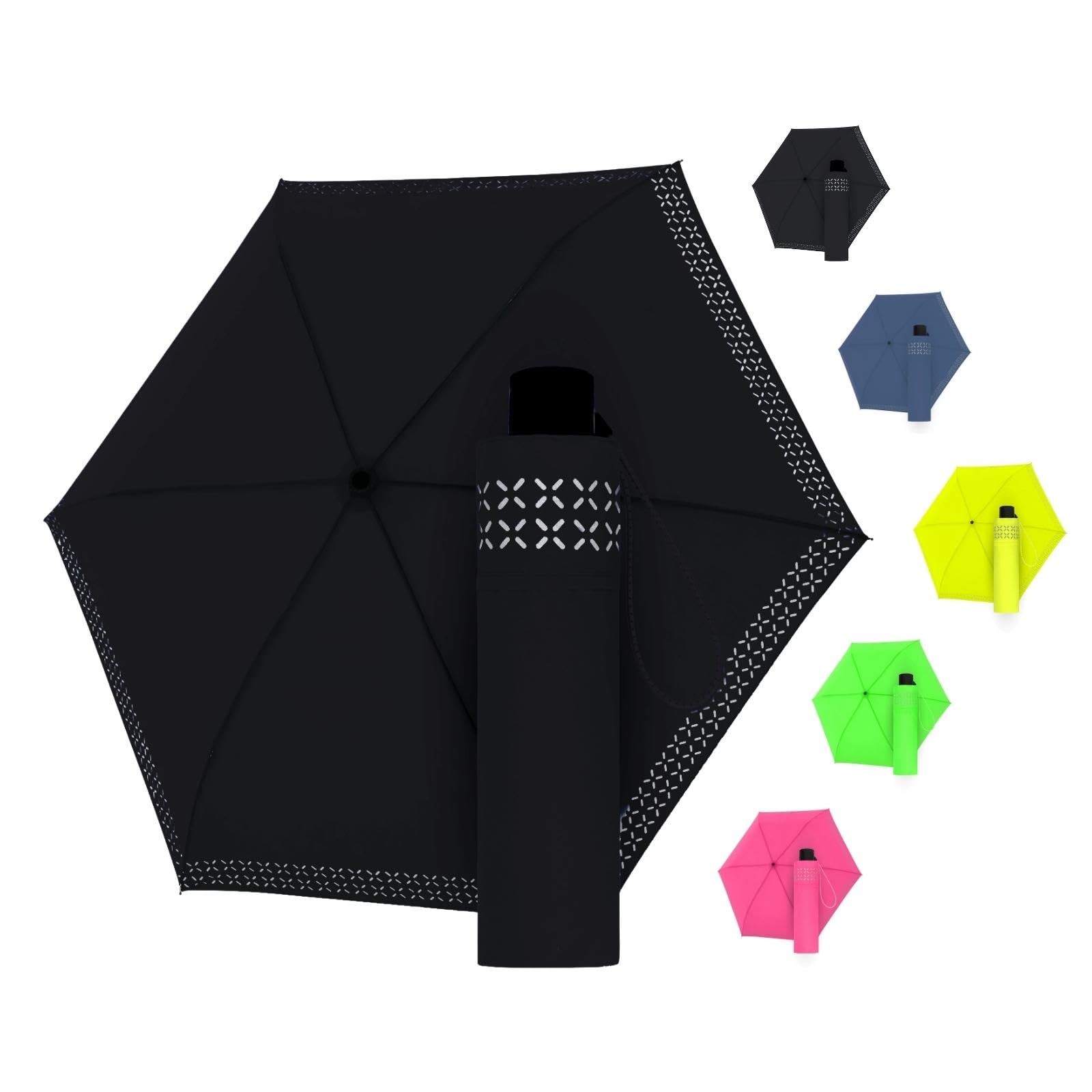 Umbrella safety reflect in black I umbrella with reflective edge &…