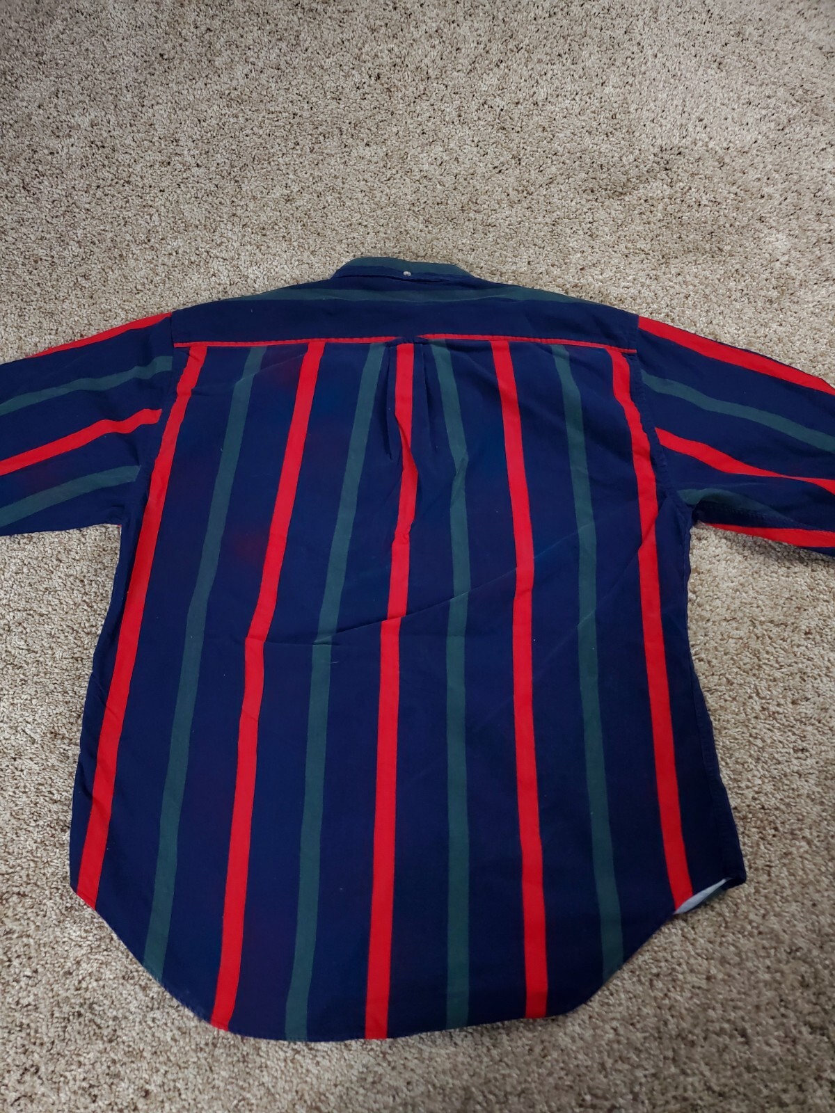 Vintage 90s Norsport Corduroy Shirt Medium Mens Striped Multicolor Button Down