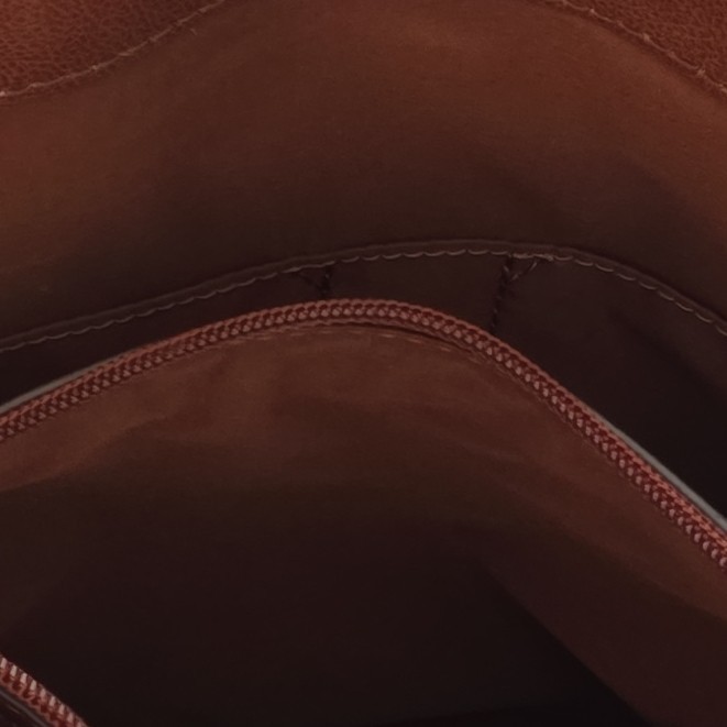 Fossil Brown Satchel Top Handle Bag w/ Detachable Strap