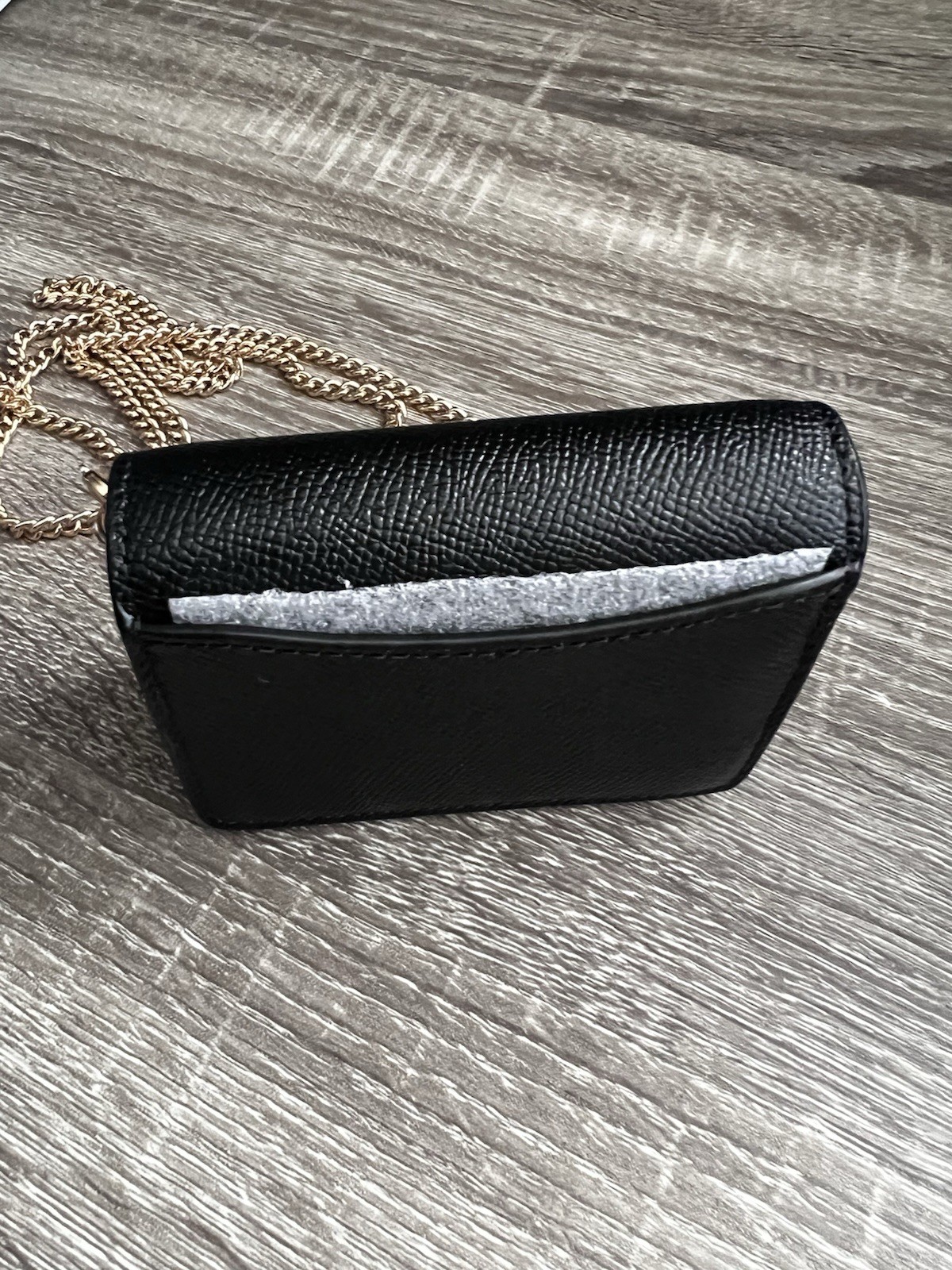 Coach Mini Leather Wallet On a Chain – Black (C0059)