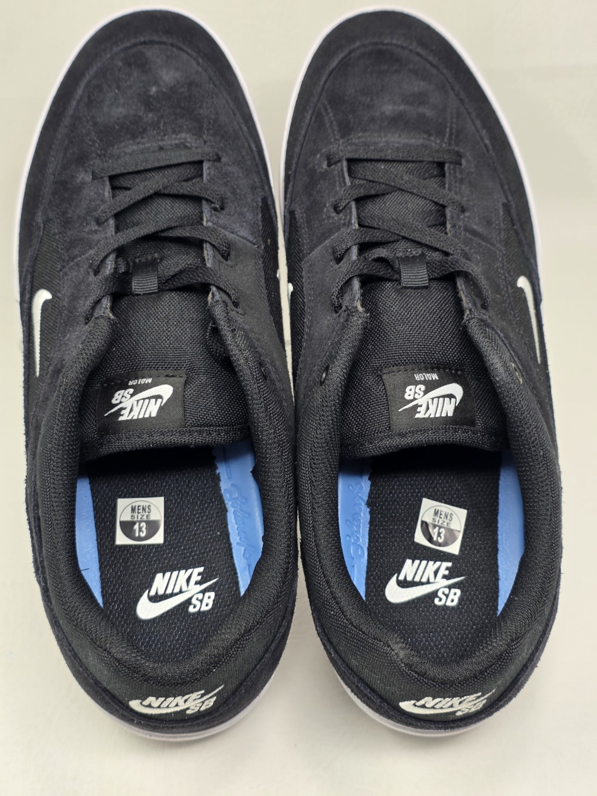 Nike SB MALOR Men’s Size 13 Shoes Black/White FV6064-001 Suede & Canvas NEW
