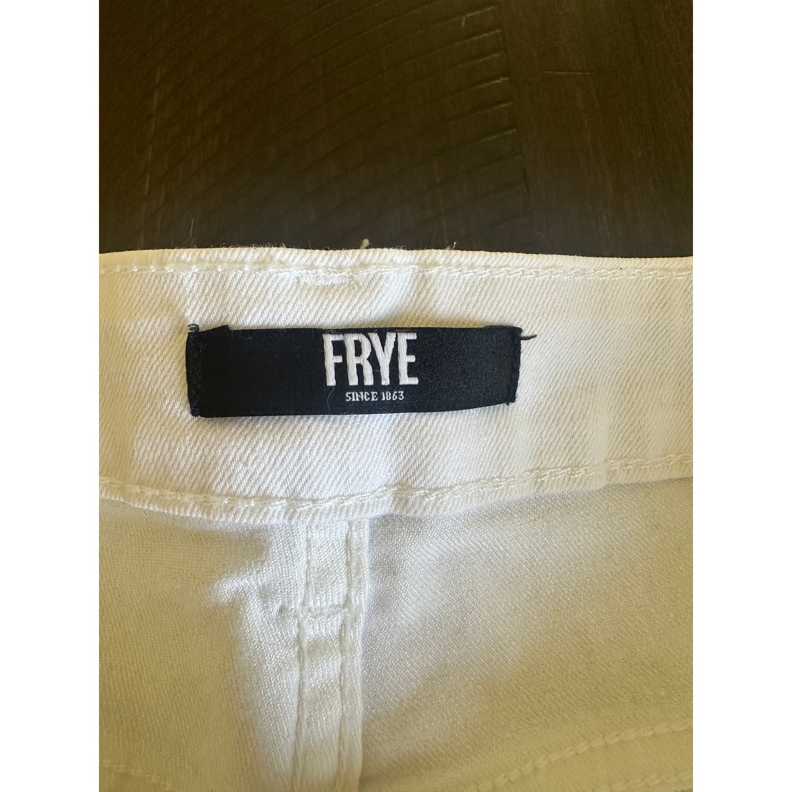 Frye Upcycled Artisan Strawberry Patchwork White Denim Jeans Cottagecore