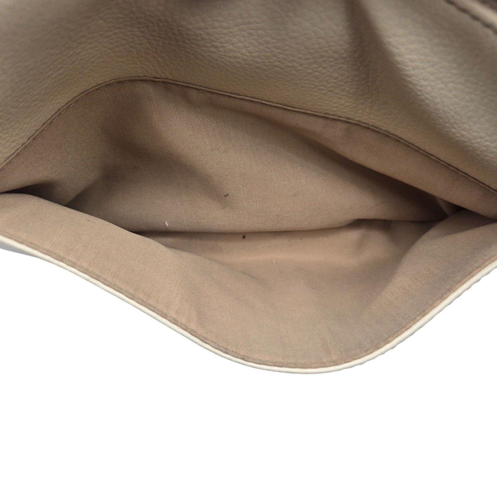 Villager Beige Faux Leather Shoulder Bag With Buckle Accent & Zipper Closure