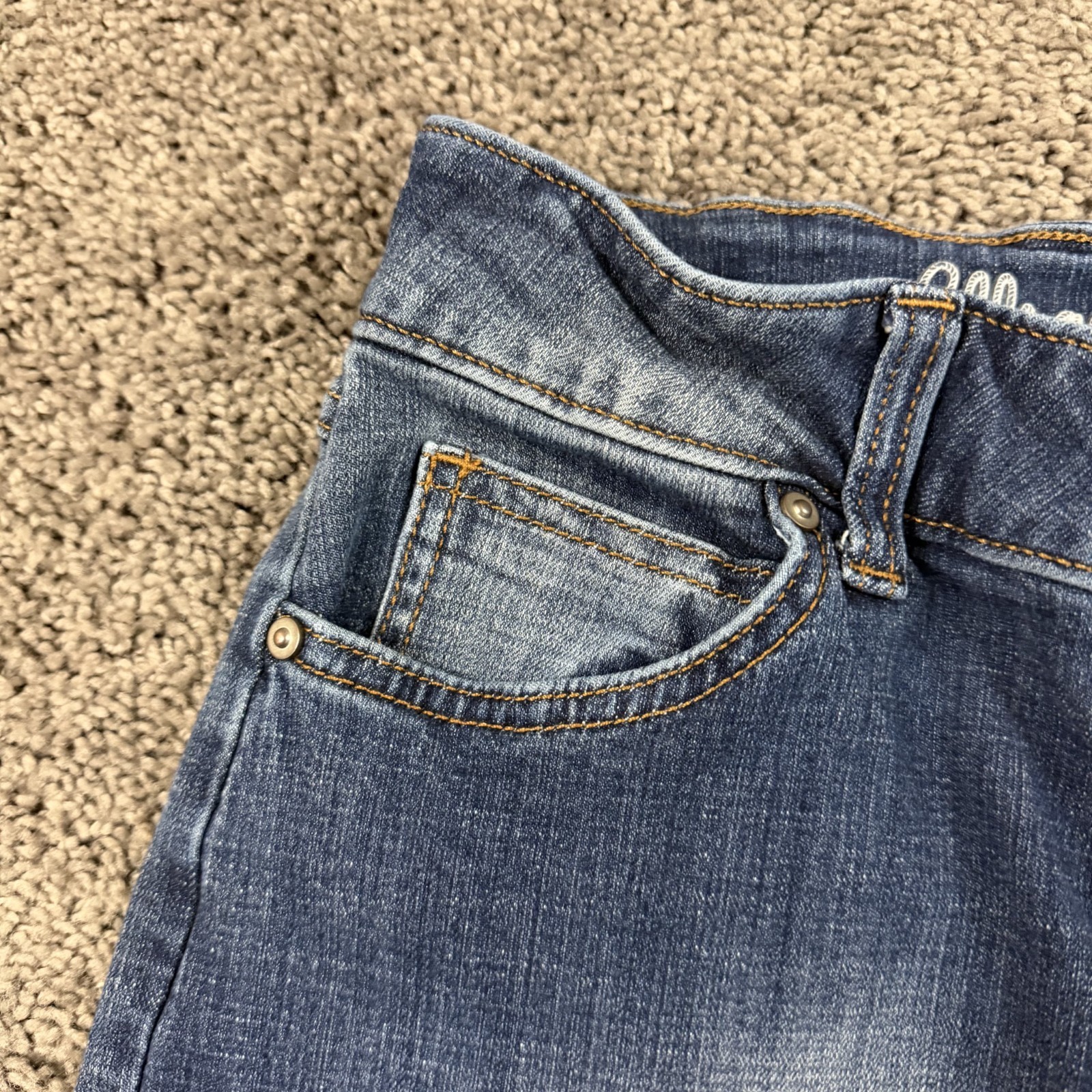 Wrangler Jeans Womens 3 Boot Cut Low Rise Dark Wash Stretch Denim Western 27×33