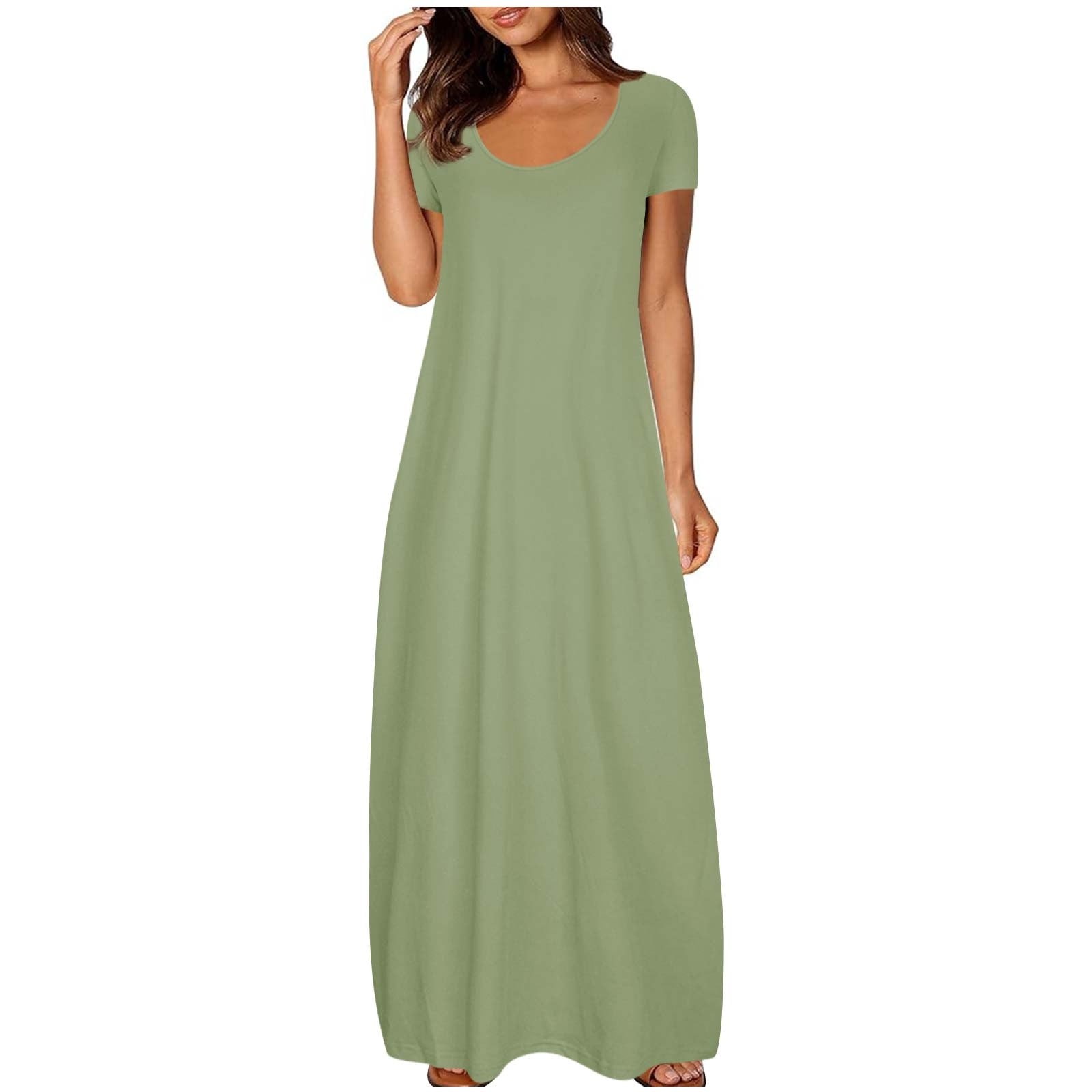 Women Plus Size Summer Print V Neck Sleeveless Boho Party Maxi Dress