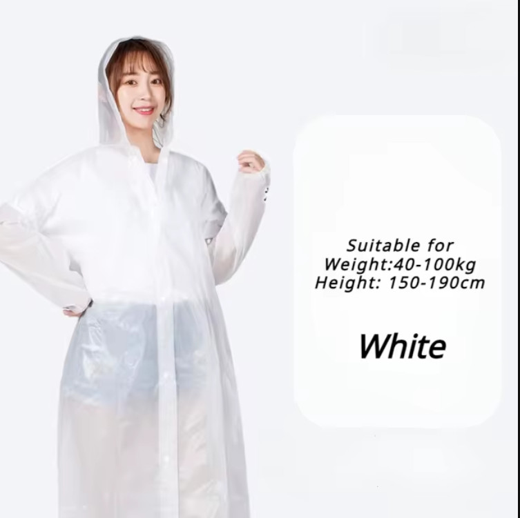 Adult Waterproof Hooded Raincoat Jacket Rain Coat Poncho Rainwear Outdoor Hiking