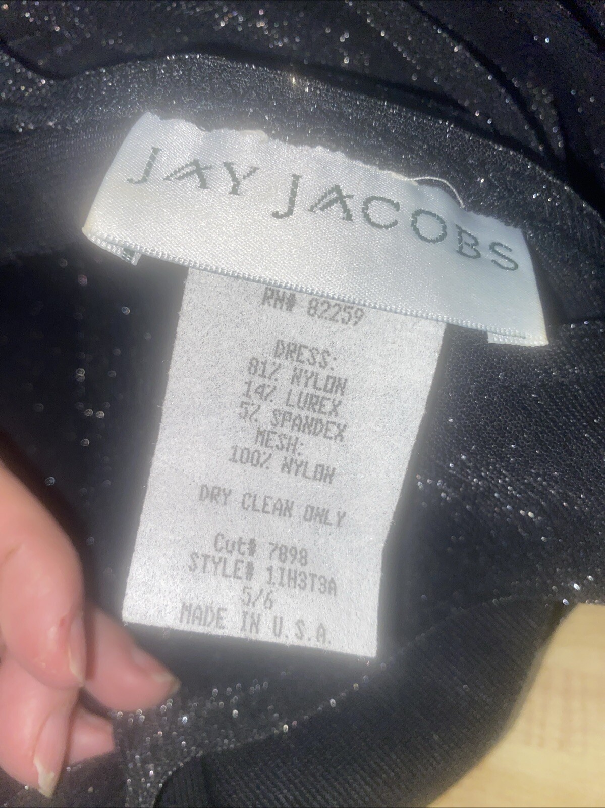 Vintage Jay Jacobs 80s 90s Formal Cocktail Prom Little Black Dress Small USA