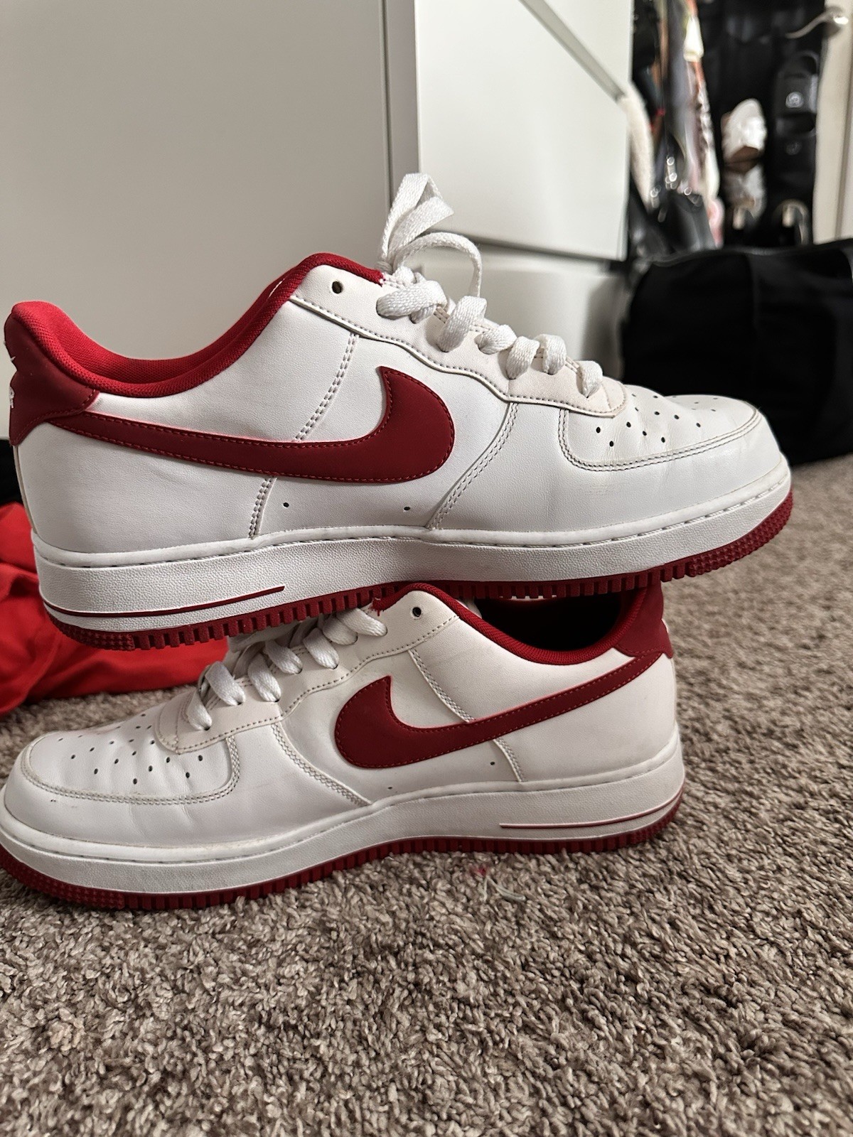 Nike Air Force 1 ’07 White Red Outsole – M11