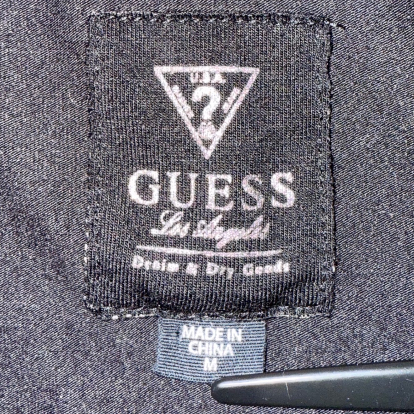 Guess Los Angeles Black Embellished Open Front Cardigan Sweater Size Mei