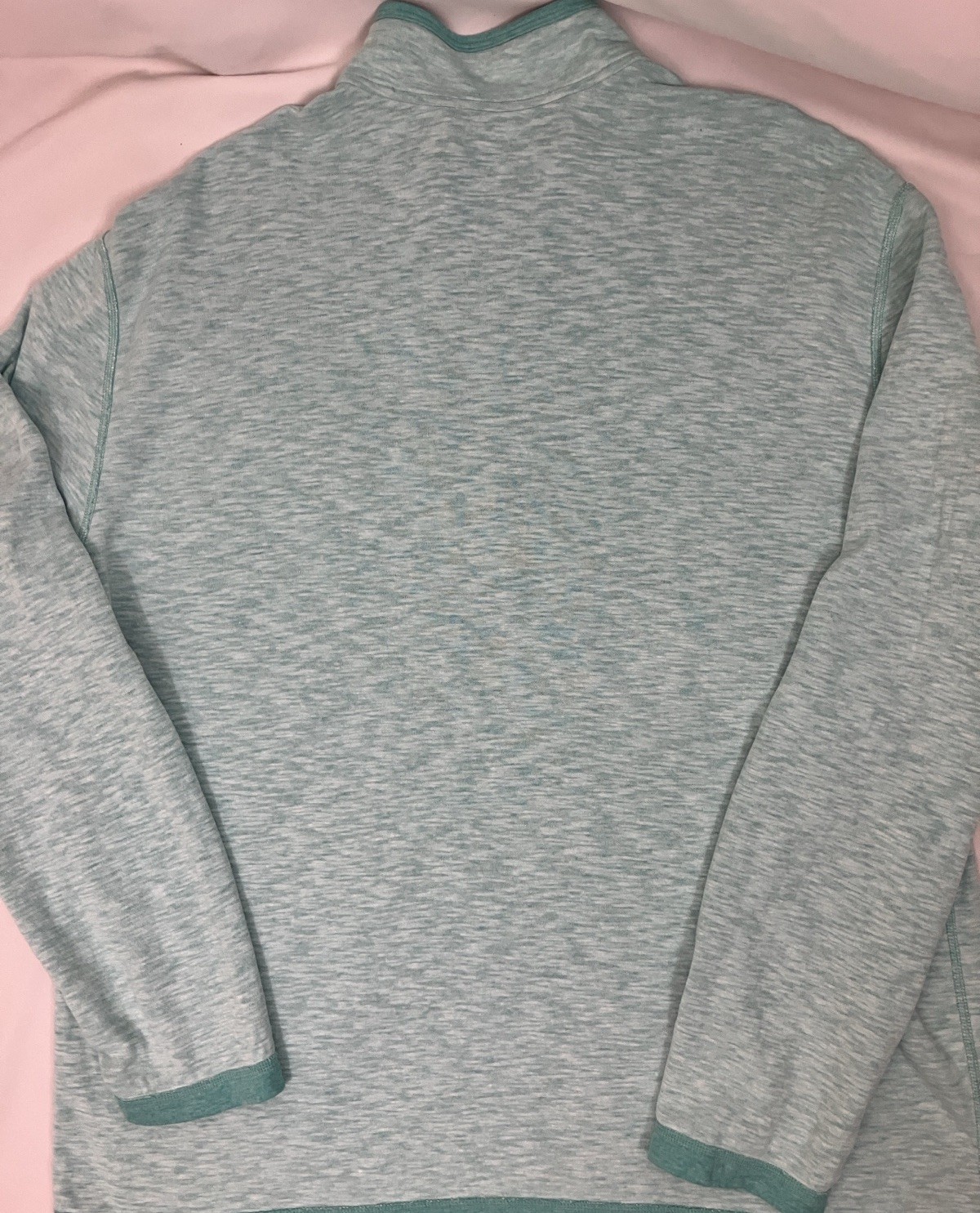 Tommy Bahama Aqua Blue Half Zip Long Sleeve Pullover Men’s Size 2XL