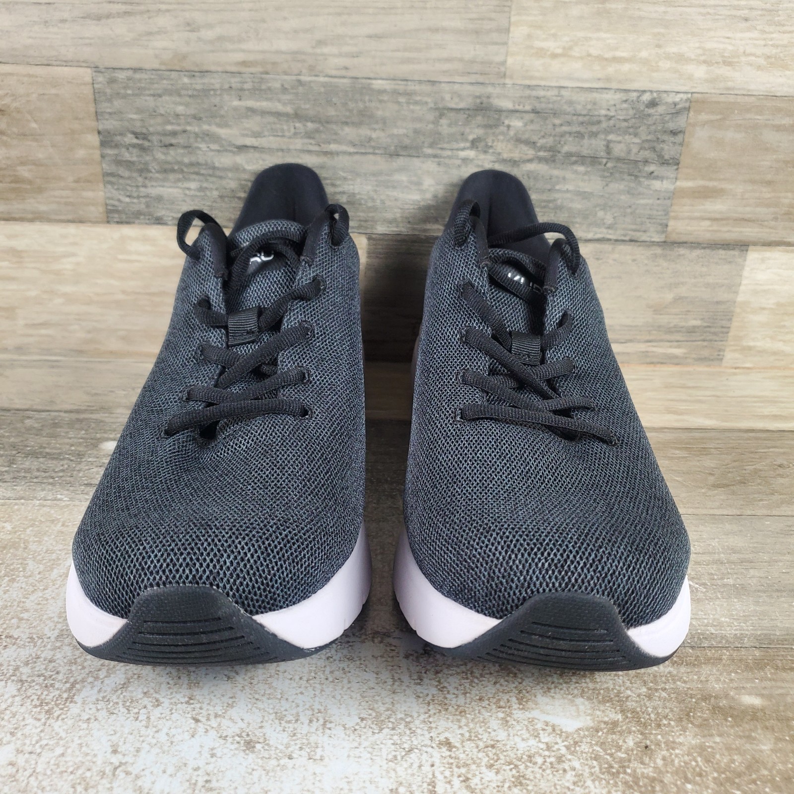 Kuru Flex Via Mens Sz 10.5 M Running Athletic Jet Black Bright White Sneakers