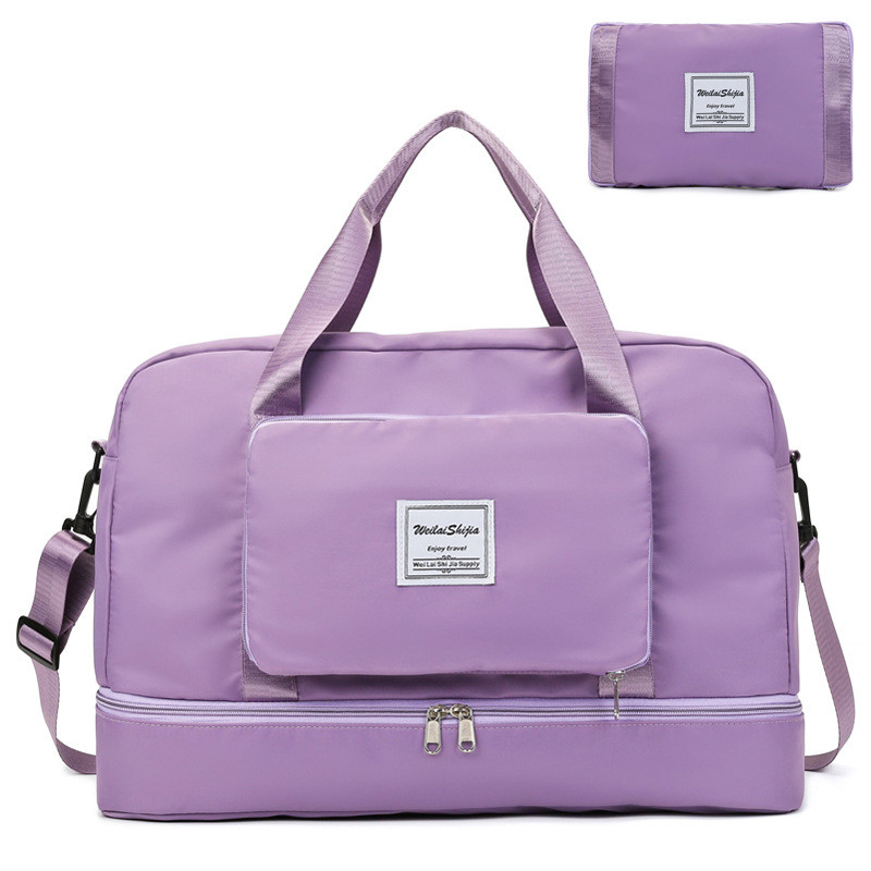 Foldable Travel Duffel Bag Women Gym Sports Tote Overnight Luggage Handbag