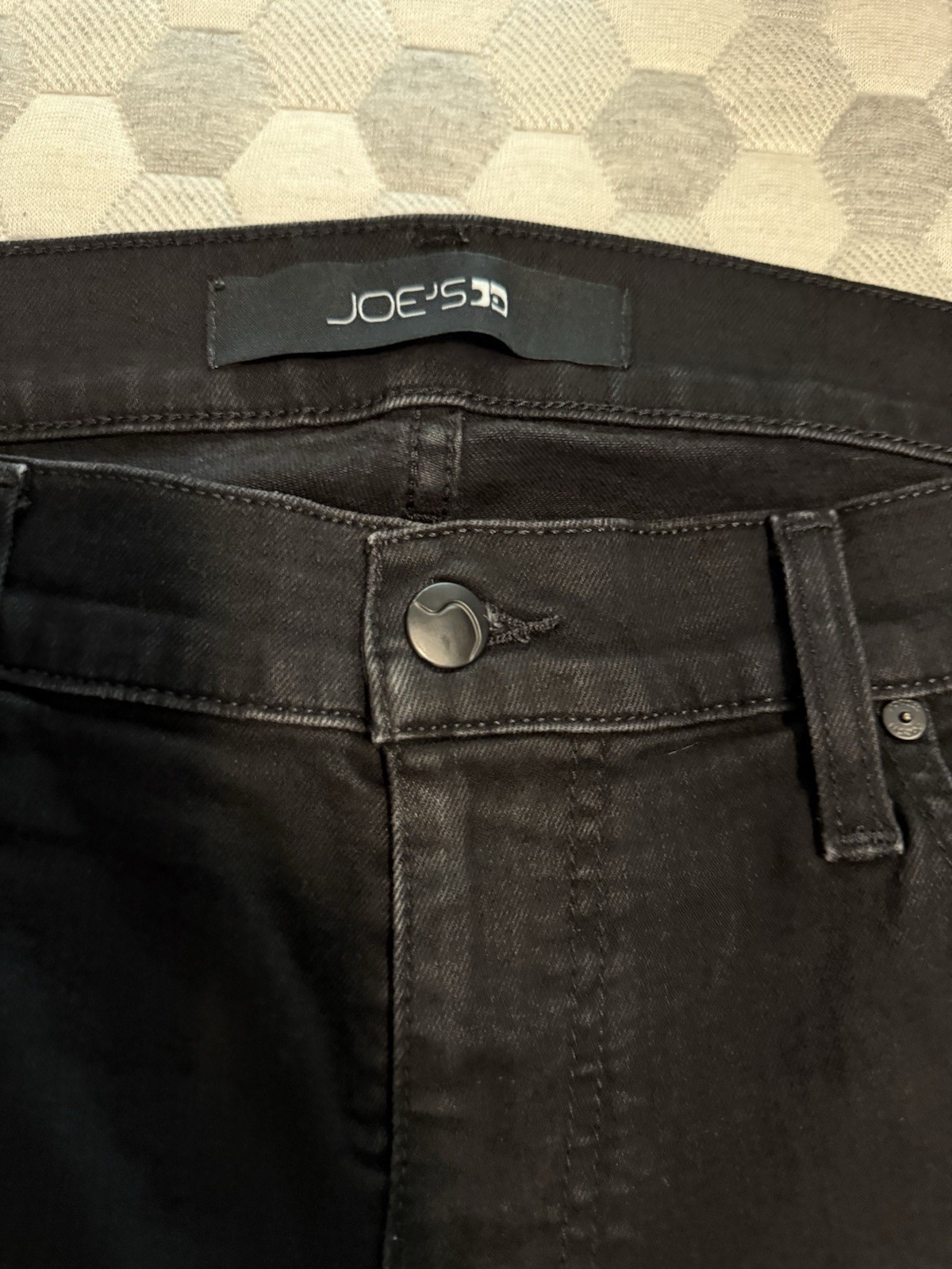 Joe’s Men’s Black Slim Straight Jeans Dark Wash Cotton Denim Mid Rise Sz 36