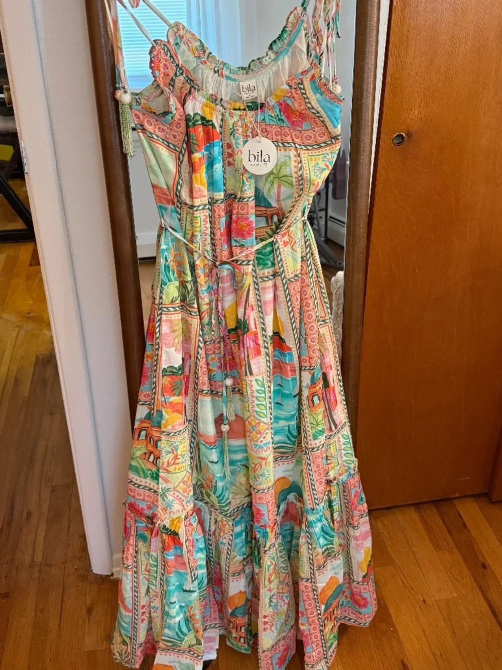 BILA77 Maddison Dress Size Large NWT 100% Cotton Lightweight Casual Vacation