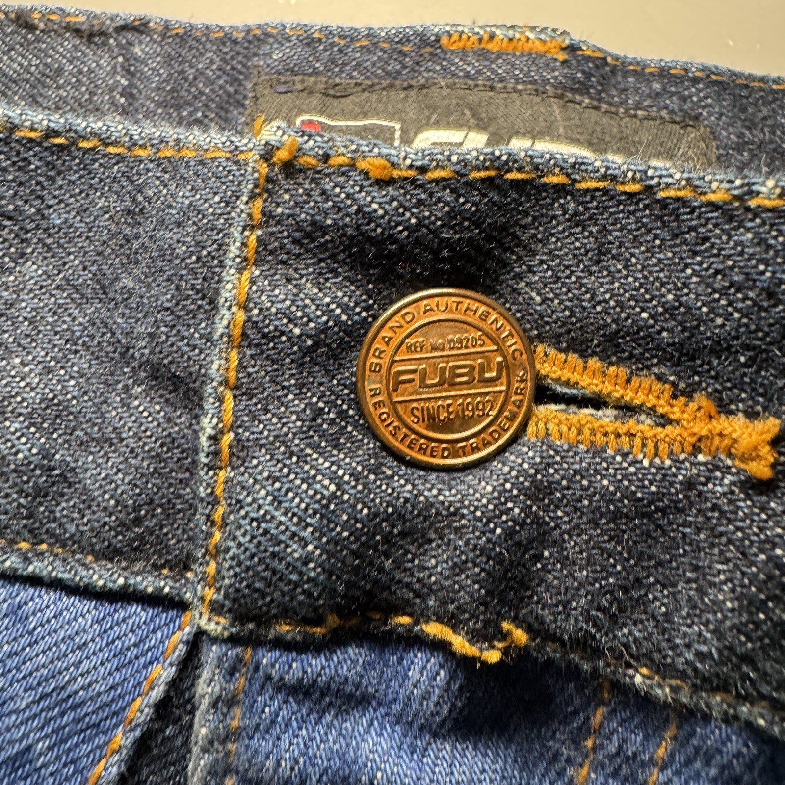 Fubu The Collection Patchwork Denim Jeans Mens 34 33 Taper Baggy Vintage 90s Y2k