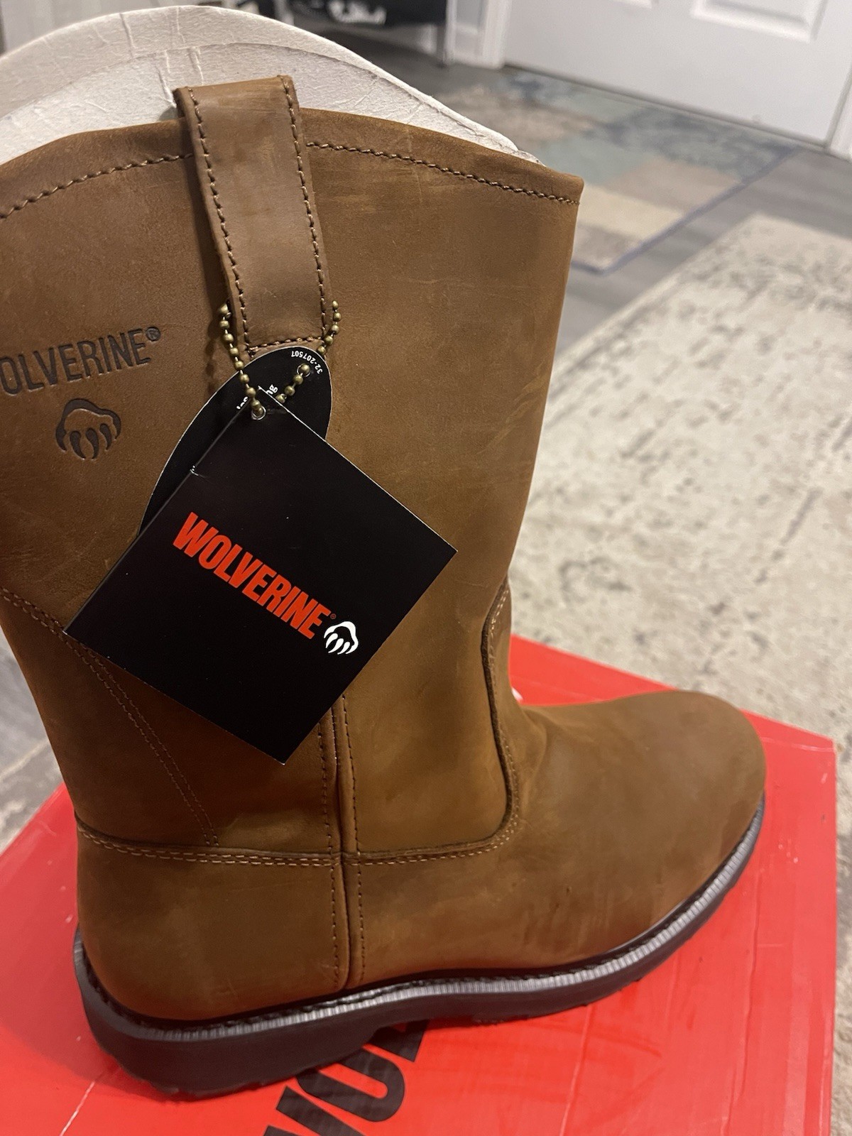 Wolverine Wellington W04727 Men’s Brown Leather Work Western Boots – Size 11.5