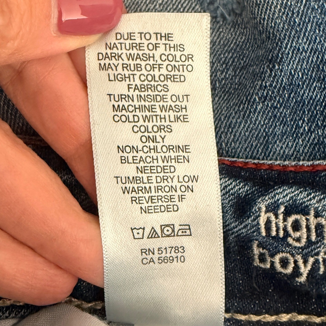 Maurices High Rise Boyfriend Distressed Jeans Blue Button Fly Size 8 Reg