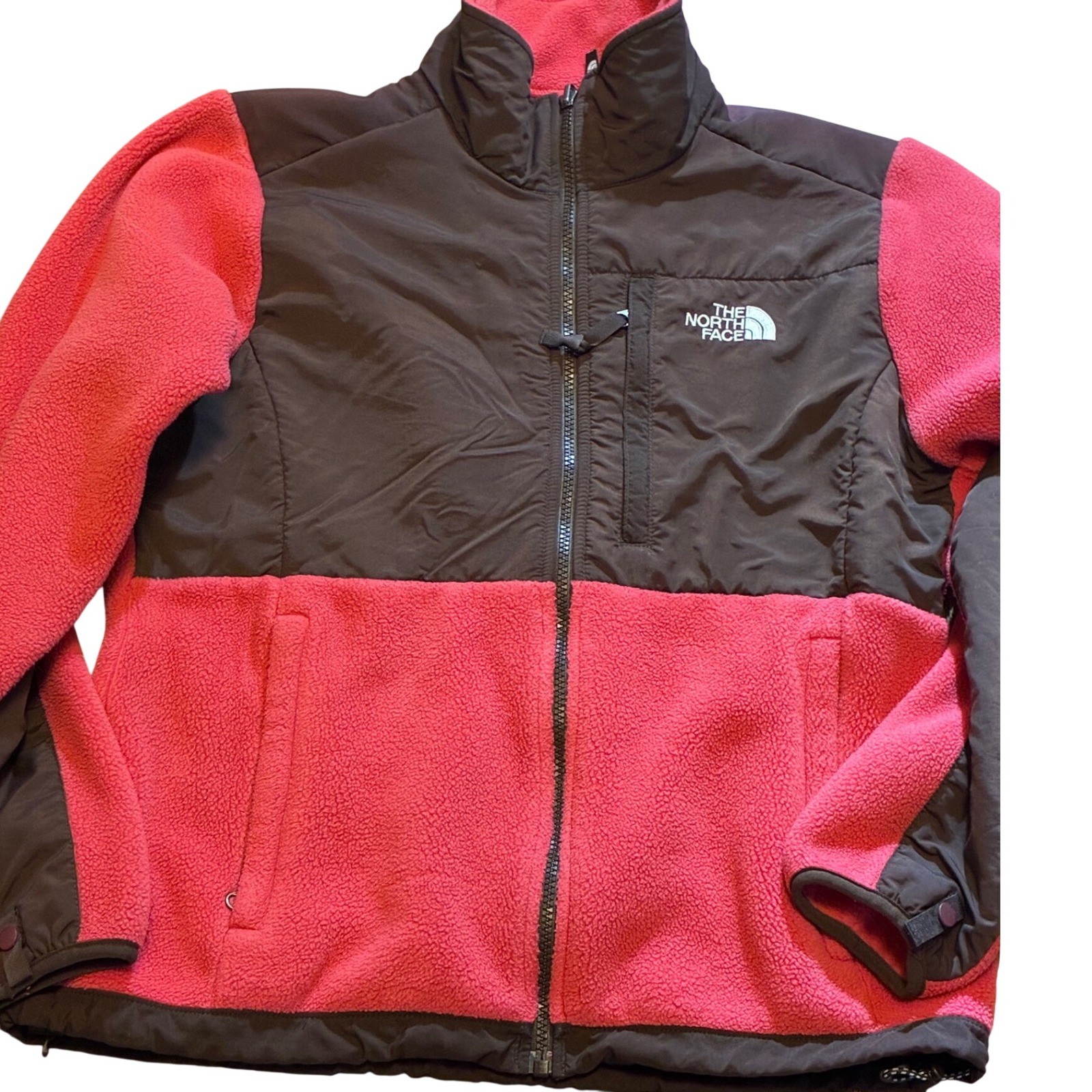 The North Face Denali Fleece Jacket Pink Brown Polartec Womens Medium Full Zip