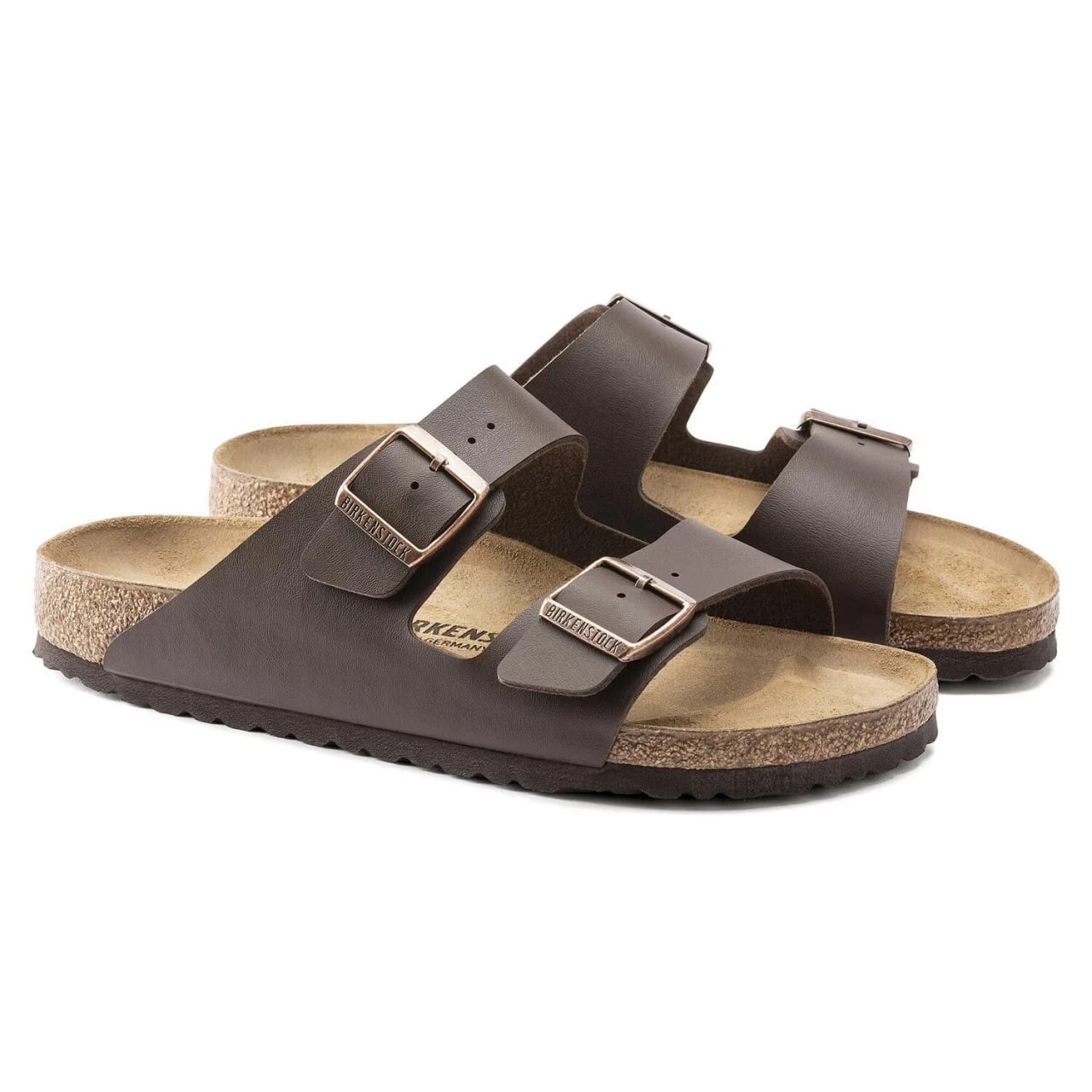 NEW-Birkenstock Arizona Birko-Flor Soft Footbed Unisex Sandals Select Size-Mocha