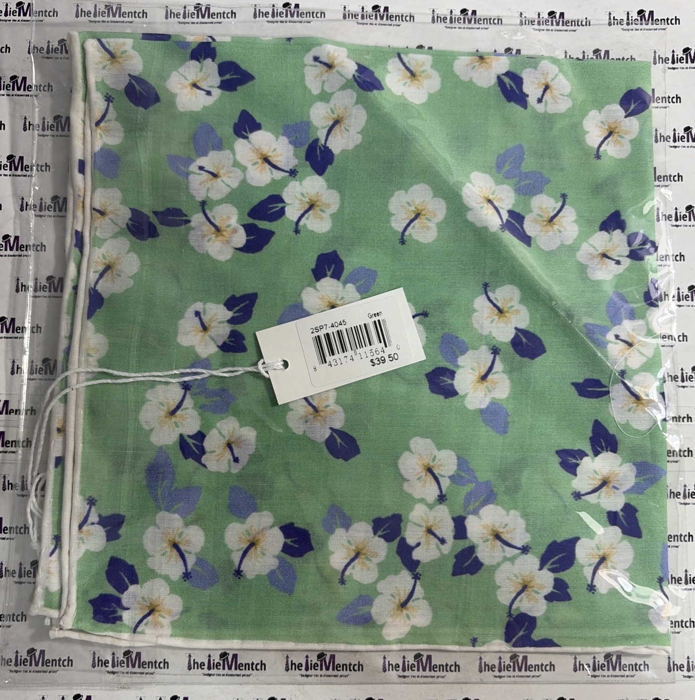 SOUTHERN TIDE Green Floral Pocket Square/Handkerchief Silk Blend MSRP $39.50