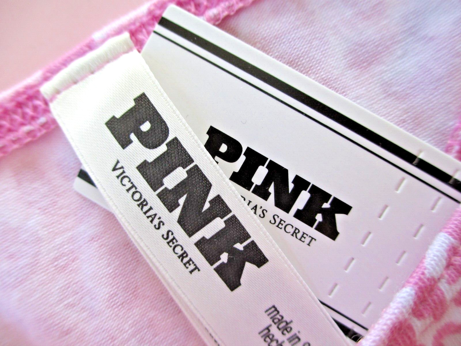 VICTORIA’S SECRET PINK Cotton Logo High Leg Thong Panty VS Pink Leopard S M L XL