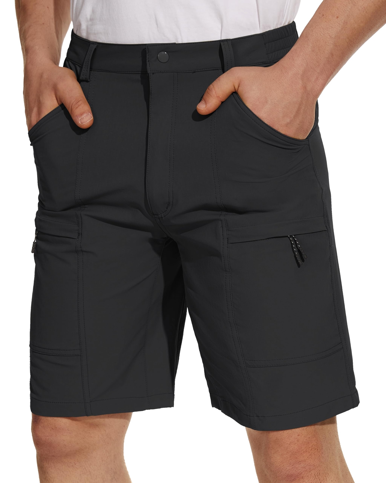 Men’s Outdoor Cargo Shorts Quick Drying 5 Pockets Nylon Hiking Work Pants Summer