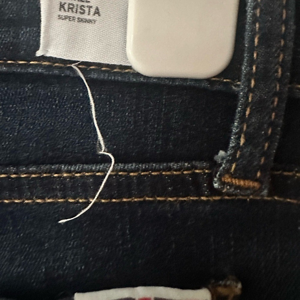 Hudson krista ankle super skinny distressed dark wash Jean. Size 28.