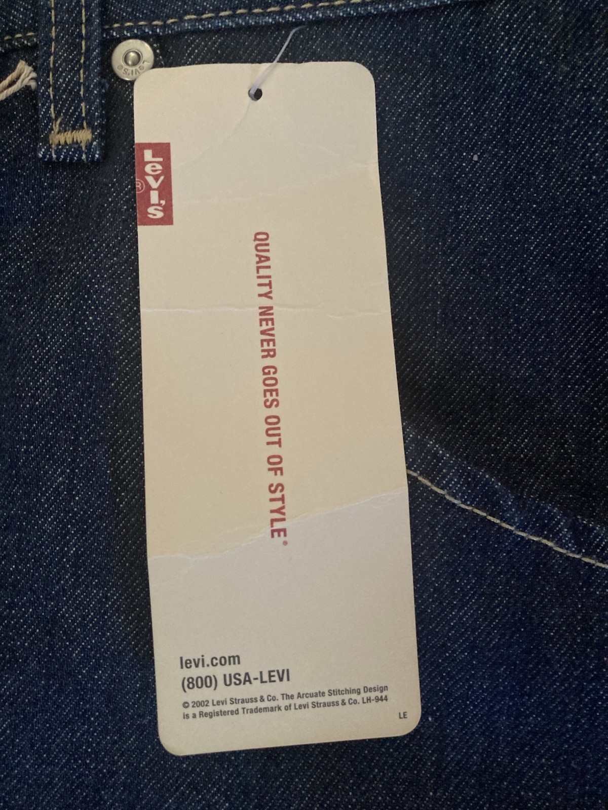 Vintage LEJ 2003 Y2K Levi’s Engineered Jeans Loose Flap Pocket W36x34 Grunge NWT