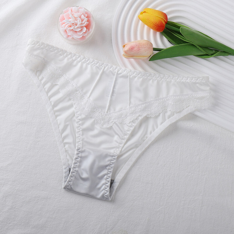 5 Packs Lot Sexy Womens Satin Panties Thongs High Leg Ladies Underwear Lingeries