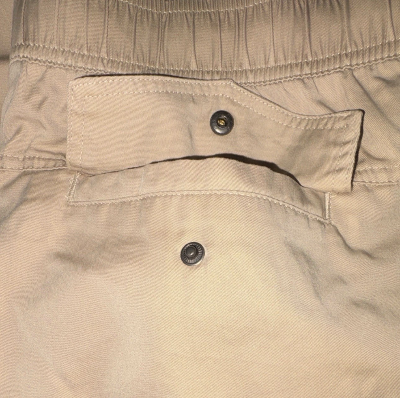 CSG Men’s Beige Cargo Pants L Regular Standard Fit Tapered Elastic SALE!