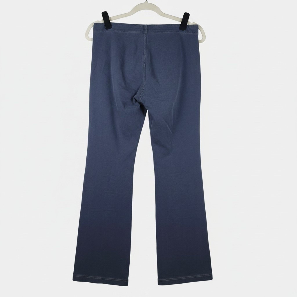 Bongo Let Me B Grommet Waist Flare Pants 11 Blue Vintage Y2K Style 090