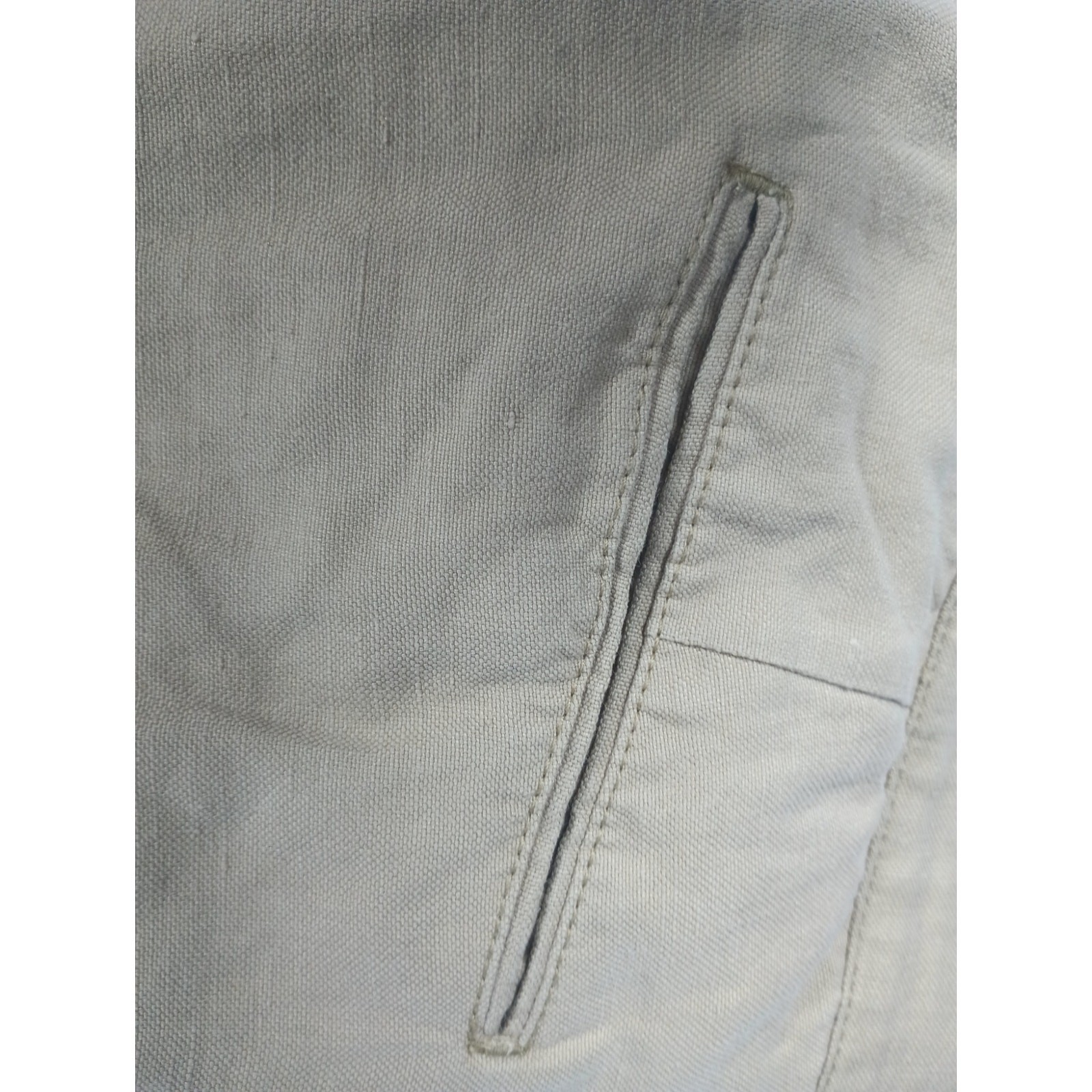 Tommy Bahama Men’s Linen Silk Blend Pants Khaki Flat Front 34×32 (Tagged 32×34)