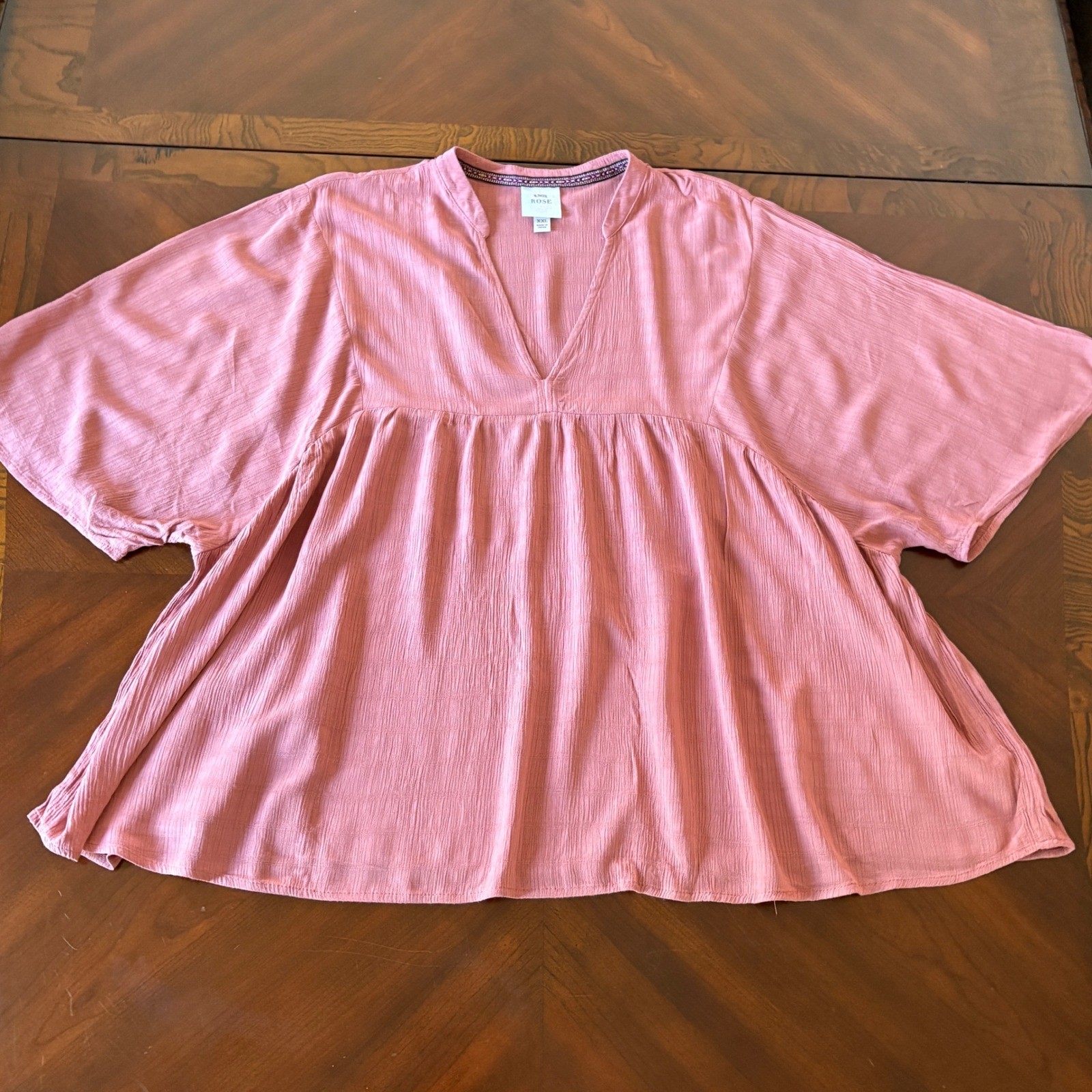 Knox Rose Top Babydoll Boho XXL Women Cottagecore Coastal Grandma Peasant Mauve