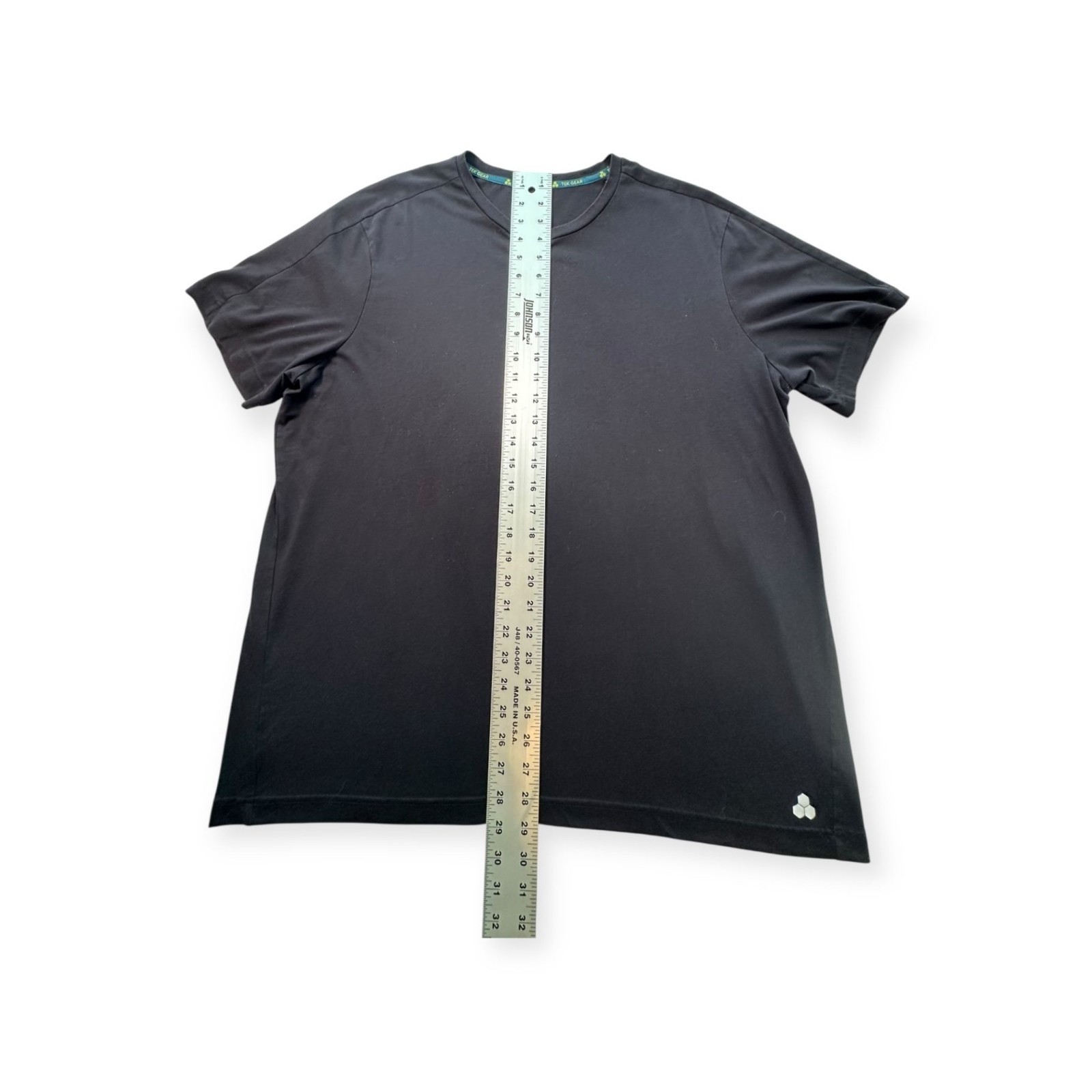 Tek Gear Black Crew Neck Short Sleeves Cotton Blend Men All Seasons T-Shirt XXL