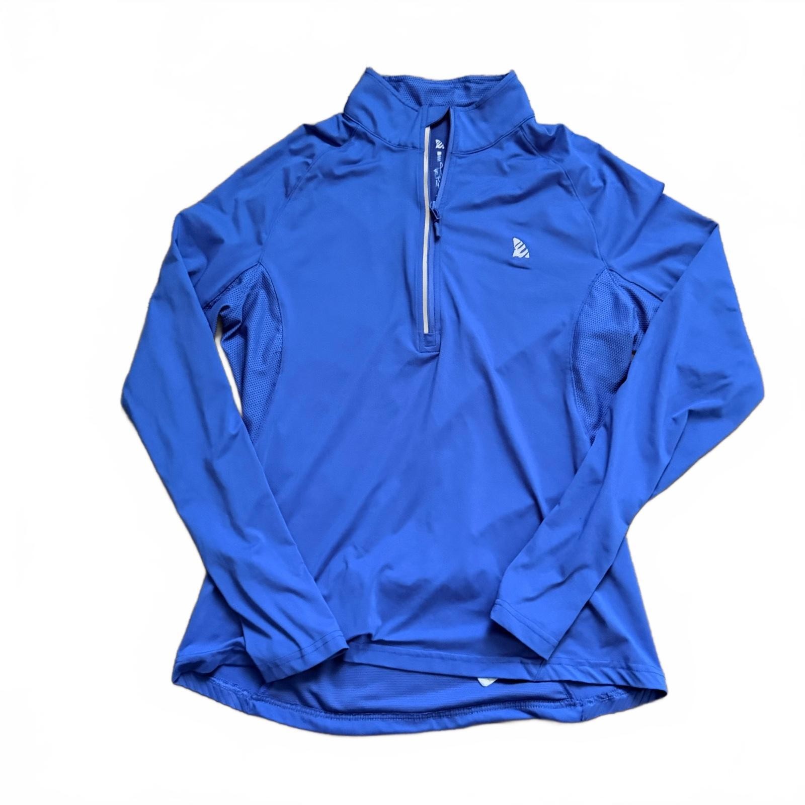 Levelwear Blue Long Sleeve Quarter Zip Athletic Shirt Medium