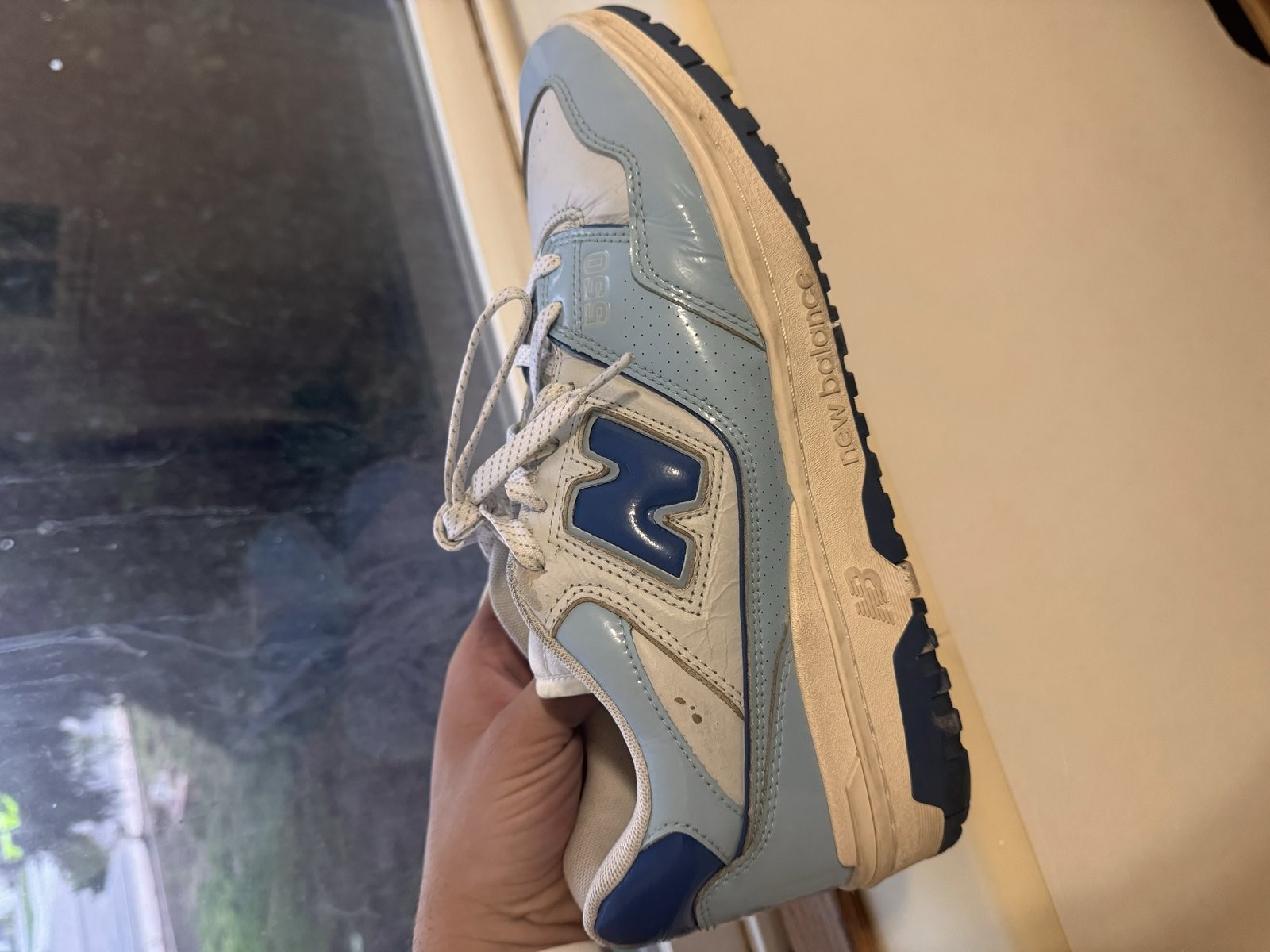 New Balance 550 BB550 Baby Blue Navy Mens Size 14 US EU 49.5 Sneaker READ DESC
