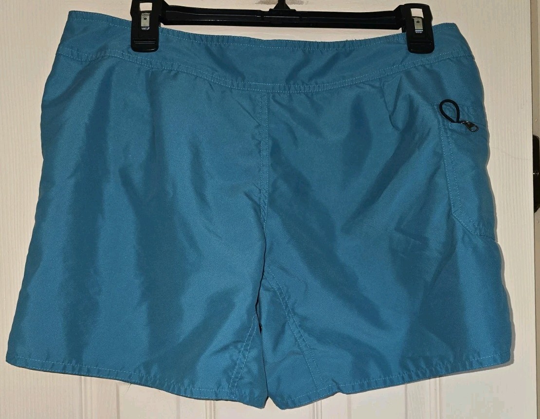 Patagonia Snap & Lace Up Tie Waist 5.5″ Shorts TEAL (Women’s Size 8) PRE-OWNED