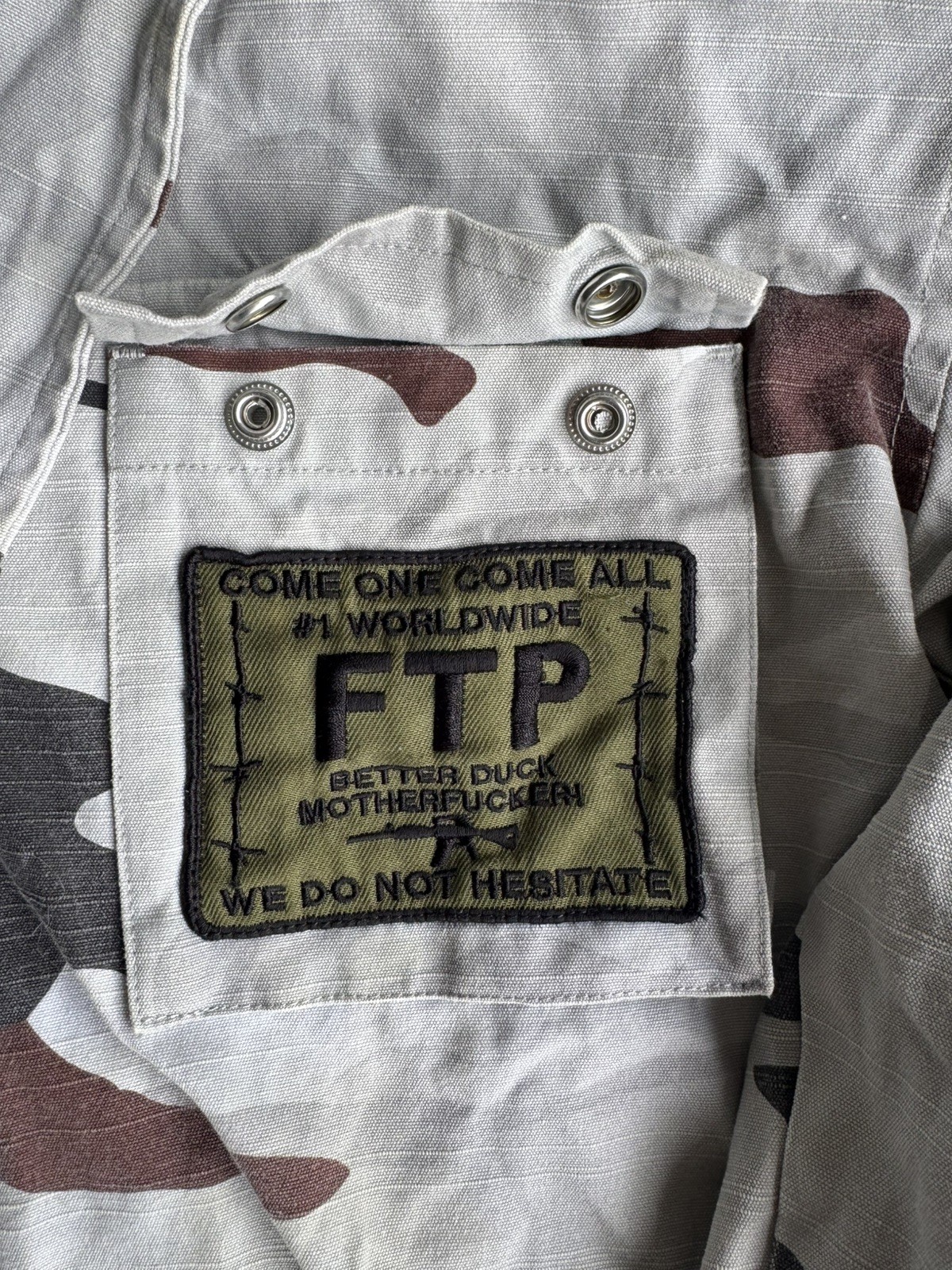FTP “Sure Shot” BDU snow camo jacket rare camo pattern