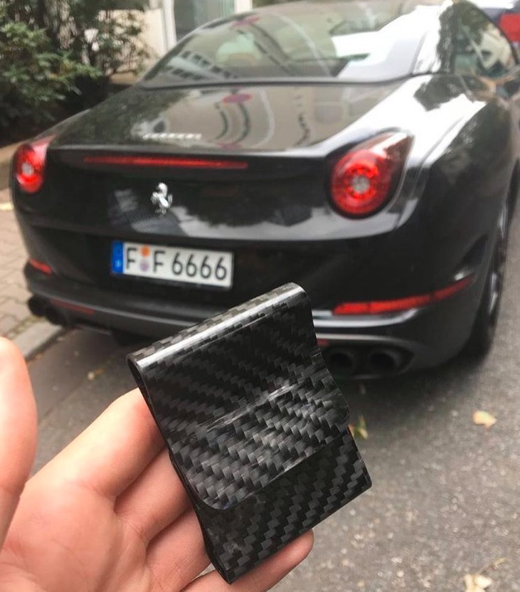 Carbon Fiber Money Clip , RFID blocking, Slim Minimalist Wallet, 5 year warranty