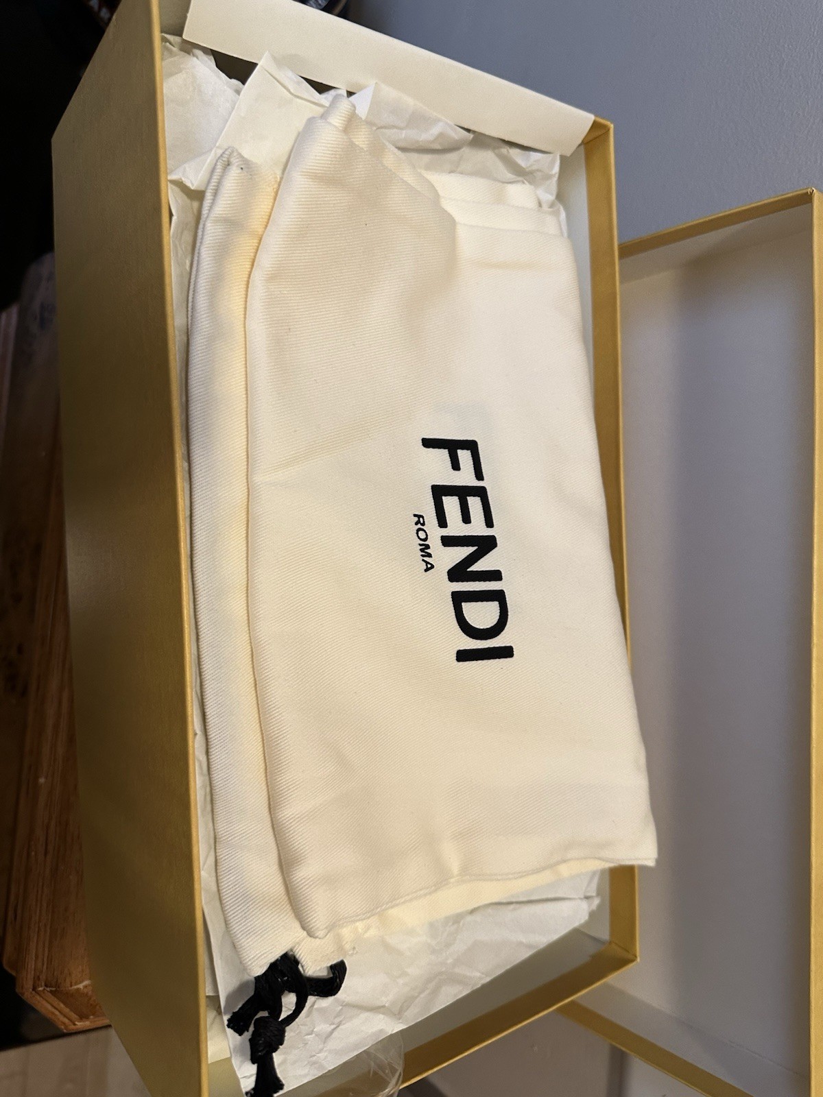 Fendi FF Logo O’Lock Suede Drivers Shoes QUARTZ 12 US/11 UK New $770