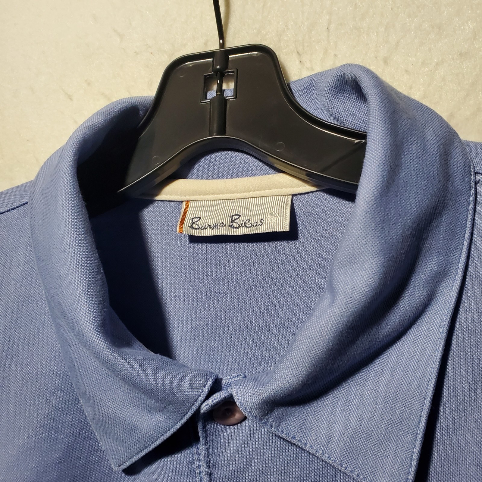 Burma Bibas Polo Shirt Men’s Large Blue Short Sleeve