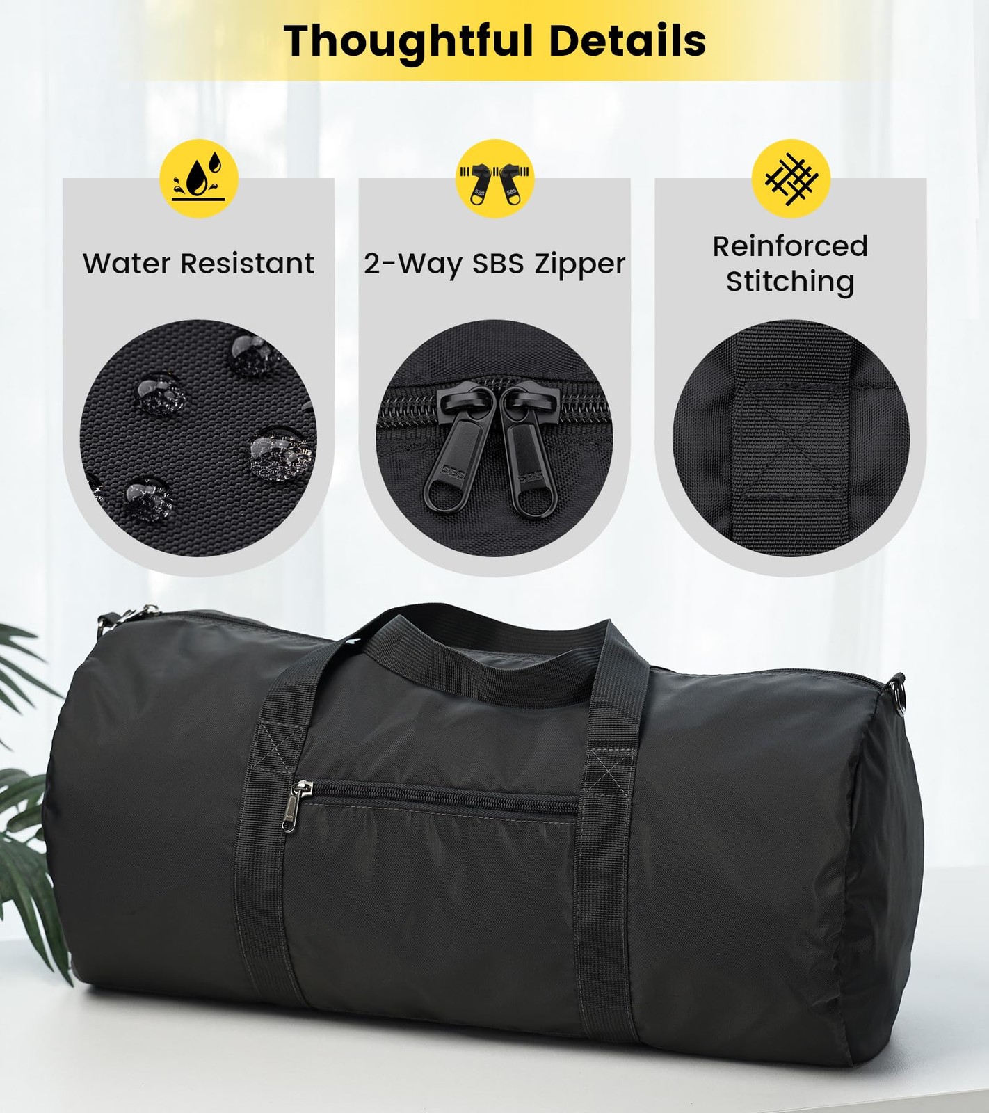 Duffel Bag 28 Inches Foldable Lightweight Gym Bag with Inner Pocket for Trave…