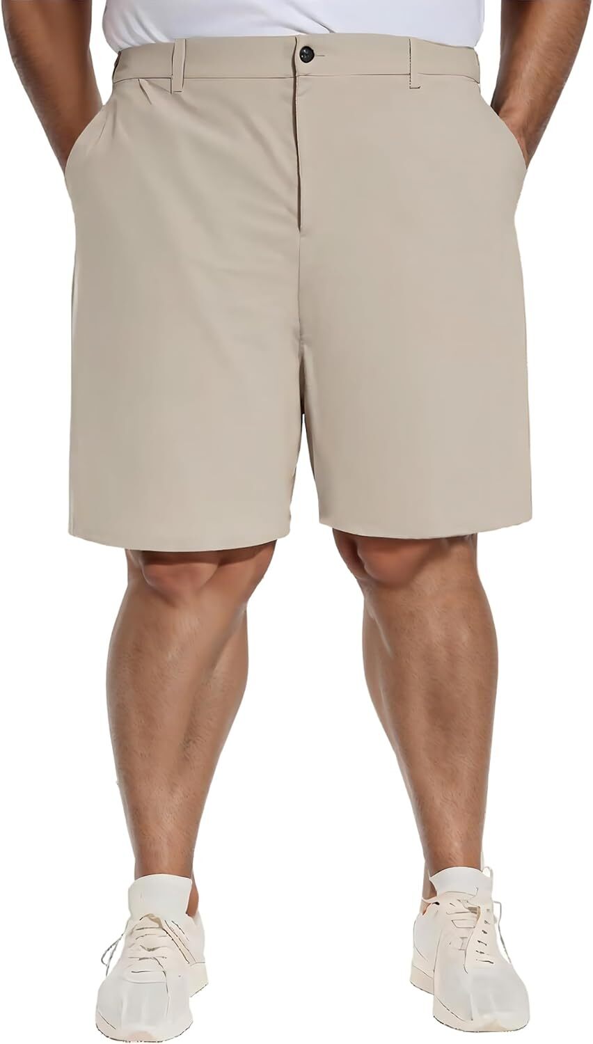 Men’s Stretch Shorts Waterproof Lightweight Qiuck Dry Hiking Big Tall Size Golf