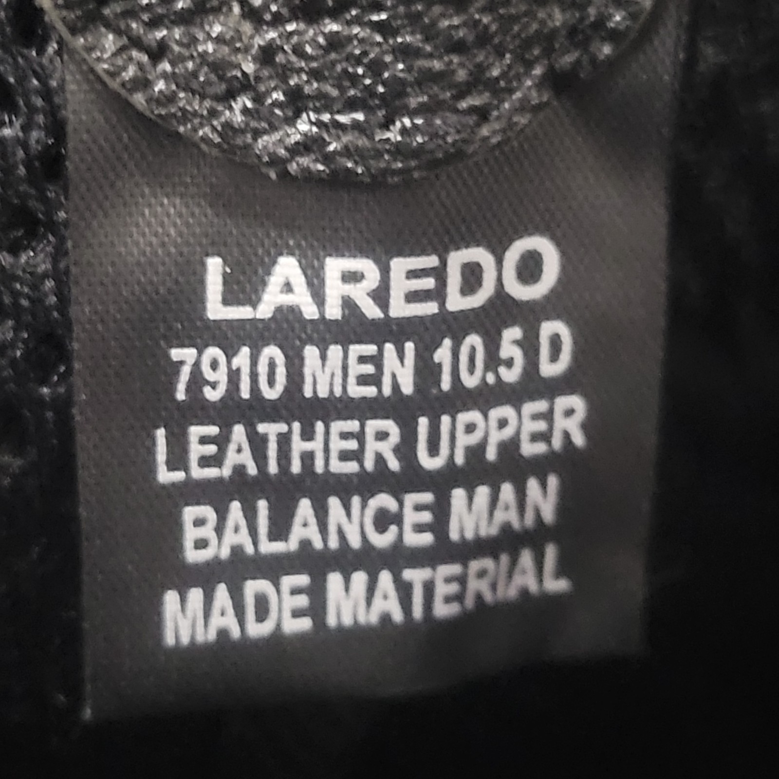 Laredo Mens Isaac Western Boot Black (LEFT 10.5D / RIGHT 10.5EW)