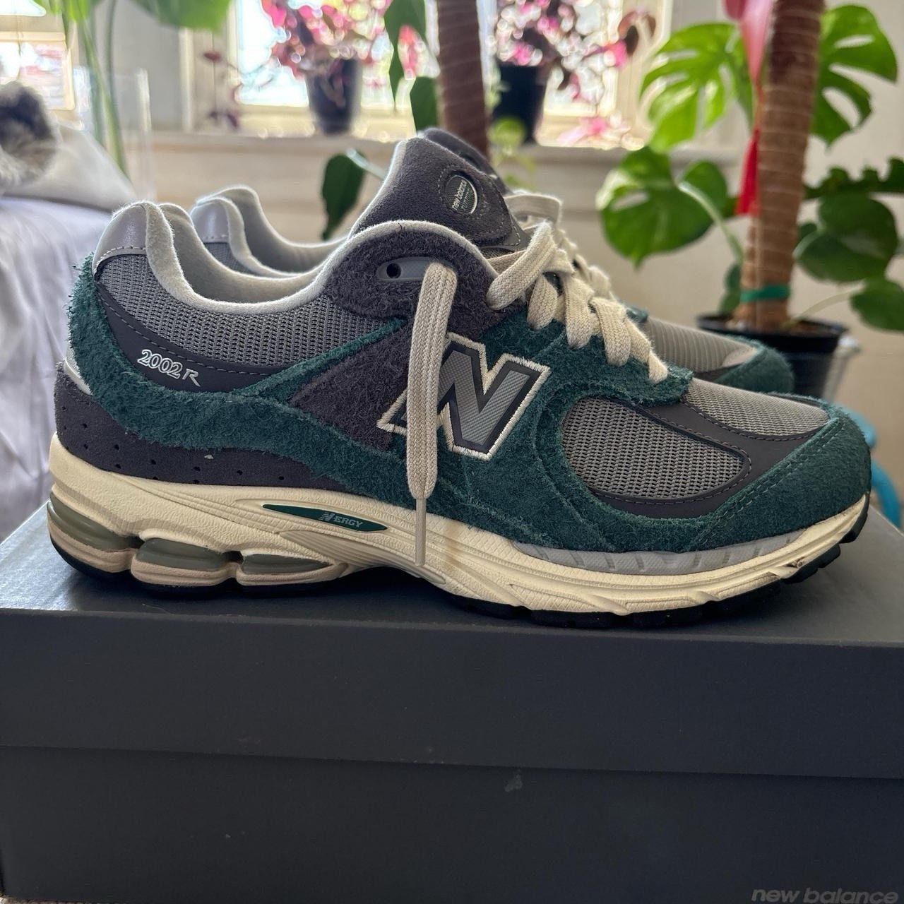New Balance 2002R New Spruce/Magnet Low Top Suede Lace Up Sneaker M2002REM
